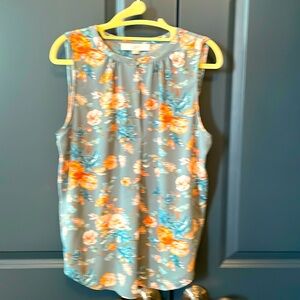 Loft Floral Sleeveless Blouse
